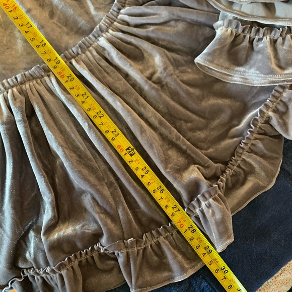 MISA Los Angeles Gray Velvet Offthe Shoulder Dress - Picture 16 of 16